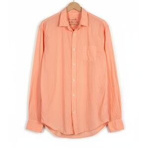 Frank‎ & Eileen Mens L Luke Quiet Luxury Coastal Resortwear Woven Italy Shirt